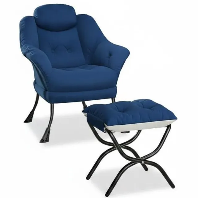 Triumpunpre Opvouwbare Vloerzitbank met IJzeren Frame - Luie Bank met Zachte Corduroy Bekleding - Grondstoel voor Woonkamer, Slaapkamer, Lezen & Gamen - 75x68x20 cm - Koffiebruin HLR-4