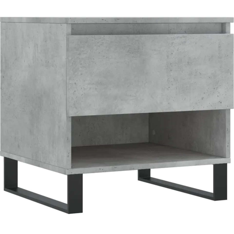 vidaXL Salontafels 2 st 50x46x50 cm bewerkt hout betongrijs