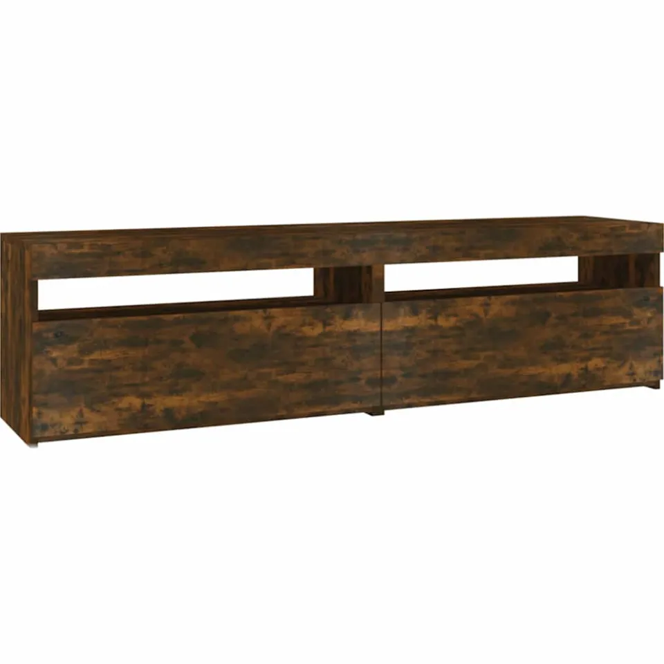 vidaXL Tv-meubelen met LED-verlichting 2 st 75x35x40 cm gerookt eiken Bruin
