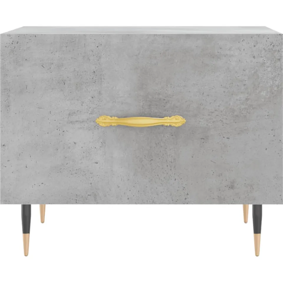 vidaXL Salontafels 2 st 50x50x40 cm bewerkt hout betongrijs grijs, foto 4