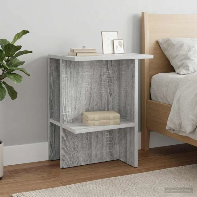 vidaXL Salontafel 2 st Grijs sonoma 40 x 30 x 49 cm Bewerkt hout, foto 4
