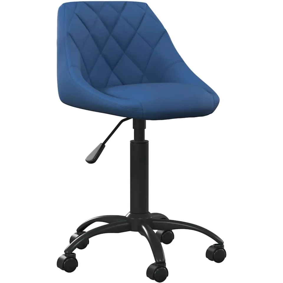 vidaXL Eetkamerstoel fluweel blauw, foto 3