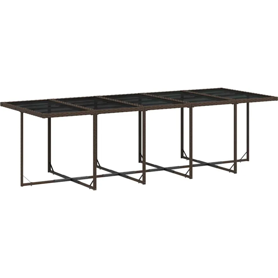 vidaXL 15-delige Tuinset met kussens poly rattan bruin, foto 4
