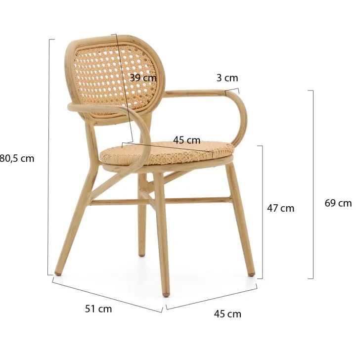 Forza Furniture Forza Idrea dining tuinstoel stapelbaar taupe, foto 2