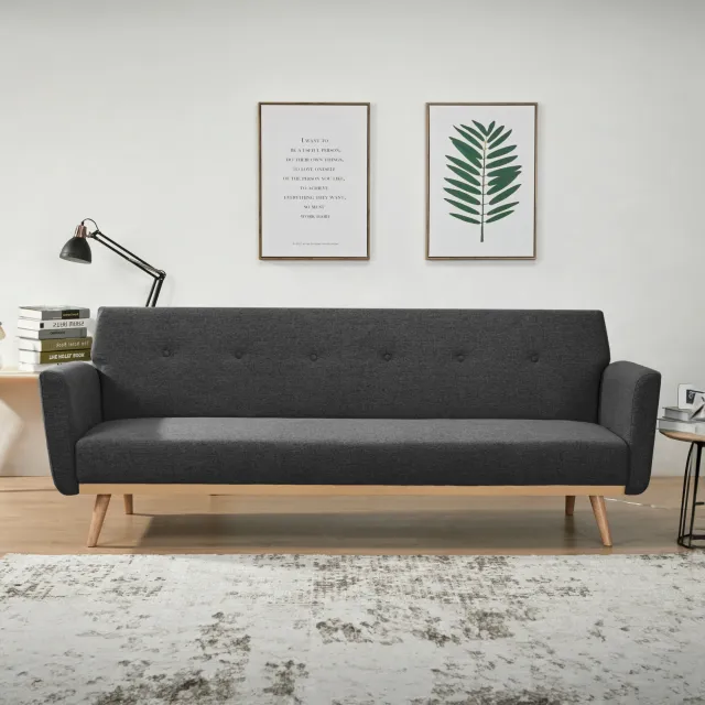 Artistiq Living Artistiq 3-zits Slaapbank 'Kelyn' 111 x 190cm, kleur Zwart