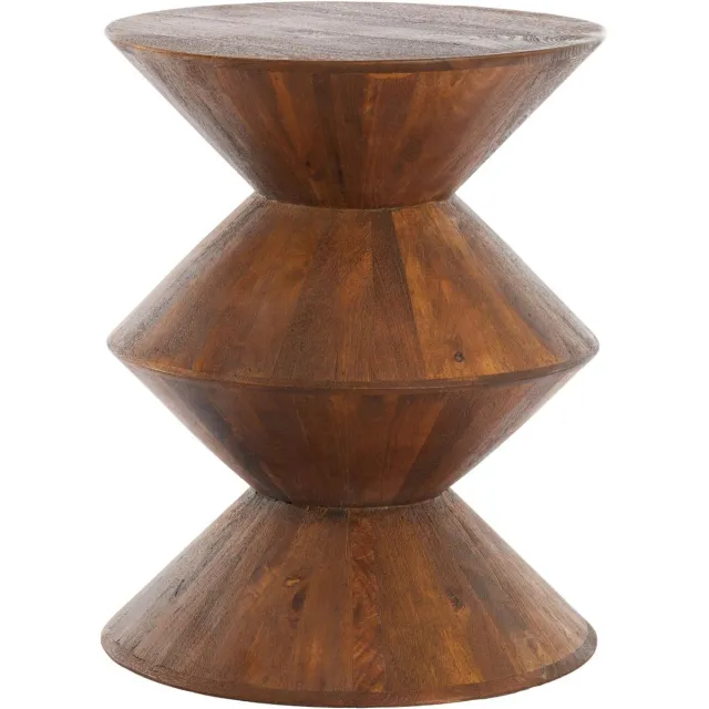 Light & Living Bijzettafel Larus - Hout - Ø40cm - Modern Bruin