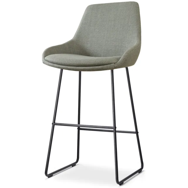 Nolon Nino-Isa barkruk saliegroen - zwart onderstel - 75 cm