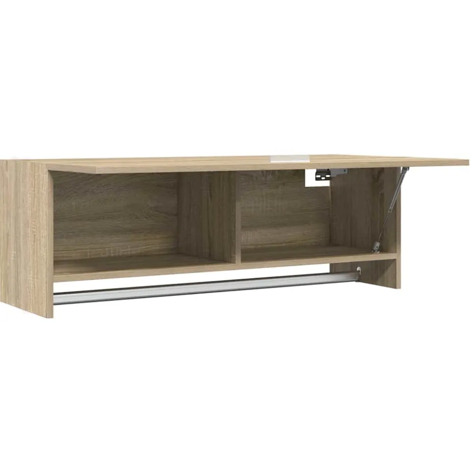 vidaXL Kledingkast 100x32,5x35 cm bewerkt hout sonoma eikenkleurig, foto 4