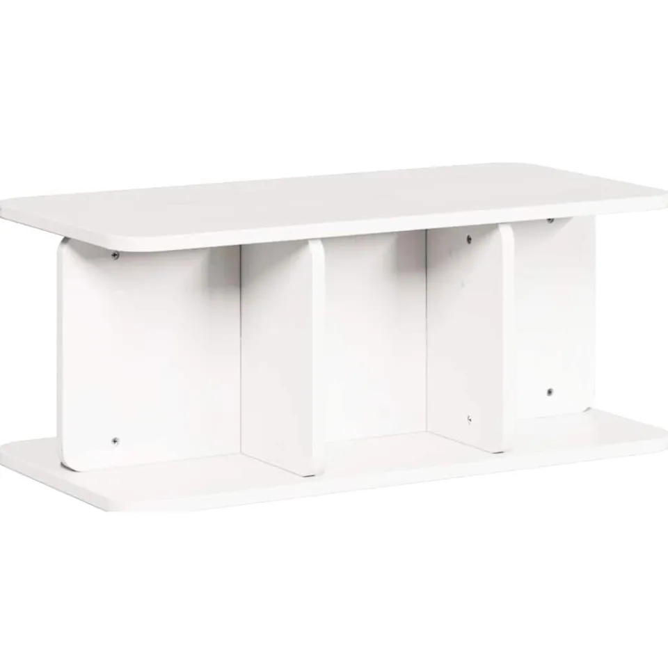 vidaXL Salontafel Wit 80 x 39,5 x 33,5 cm Massief grenenhout, foto 3