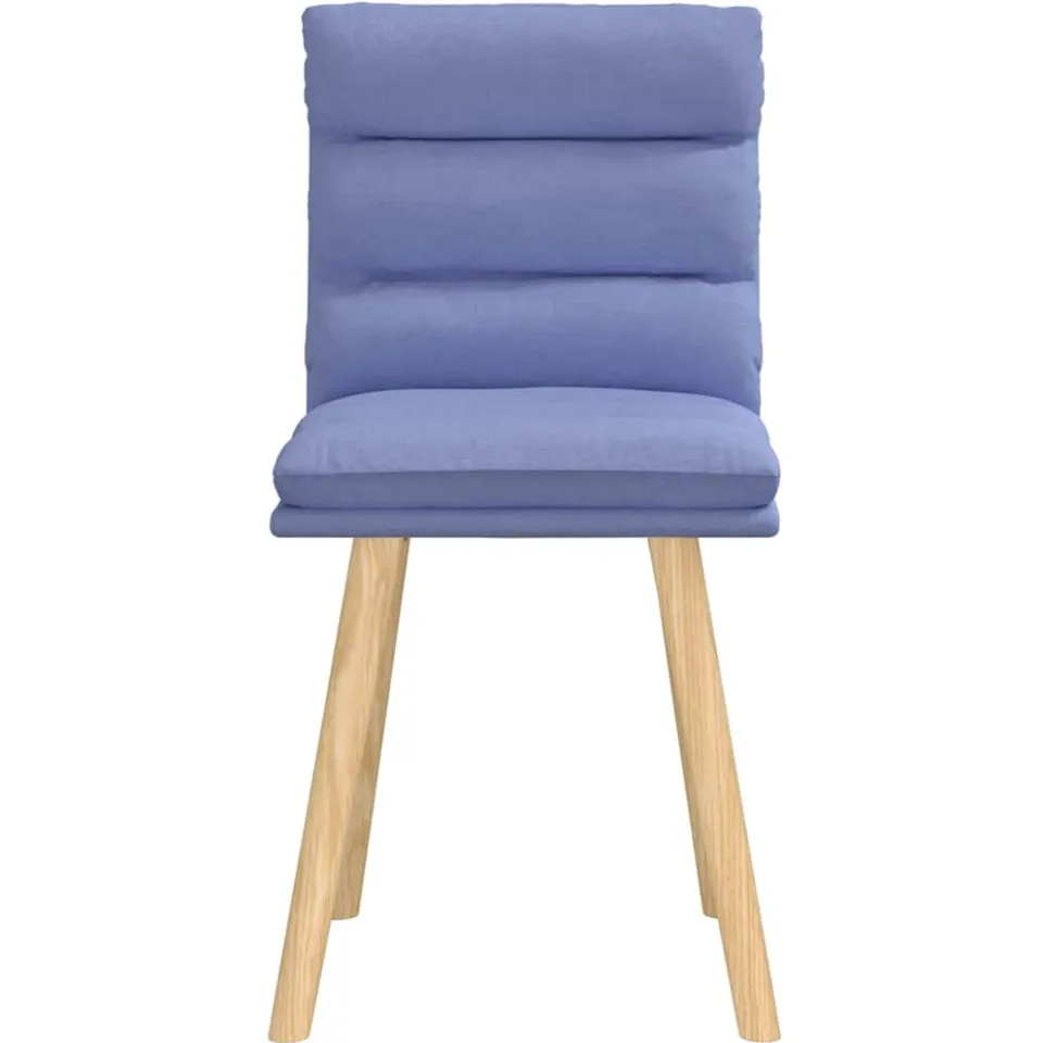vidaXL Eetkamerstoelen 2 st stof jeansblauw blauw, foto 4