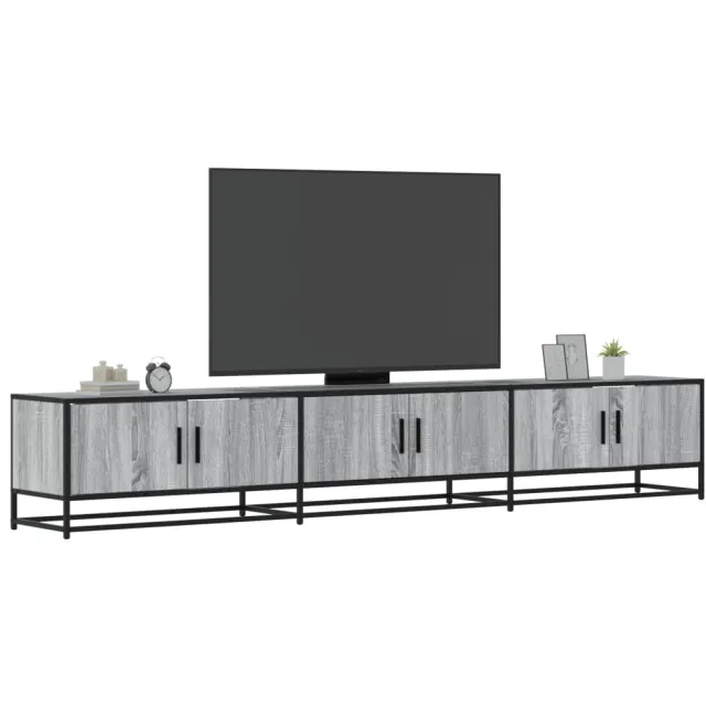 vidaXL Tv-meubel 240x35x41 cm bewerkt hout grijs sonoma eikenkleurig, foto 2