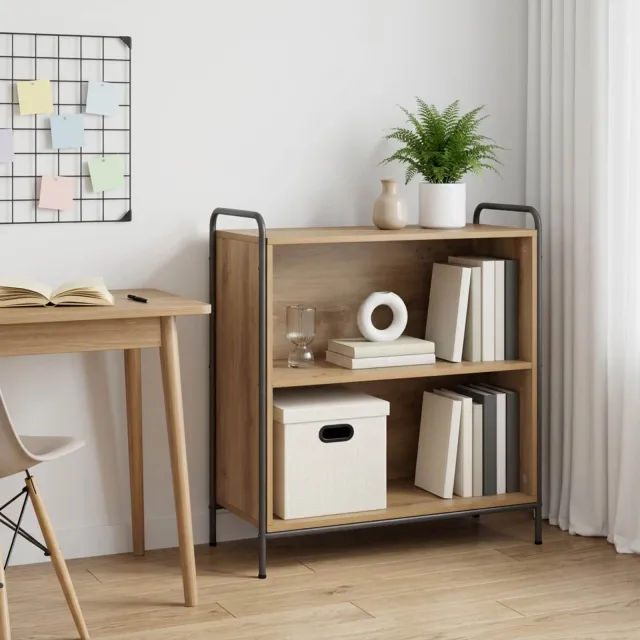 vidaXL Boekenkast 80 x 33 x 80 cm Bewerkt hout Artisanaal eiken, foto 2