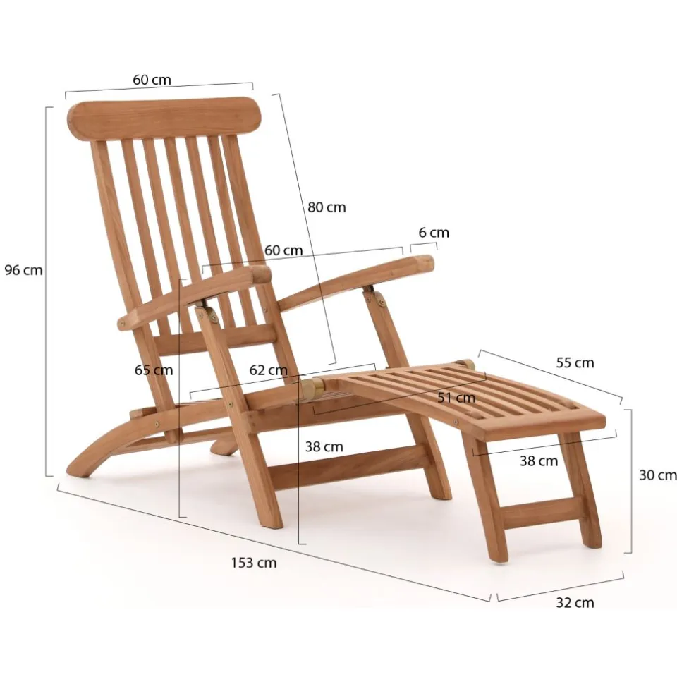 Sunyard Furniture Sunyard Bourne deckchair bruin, foto 3