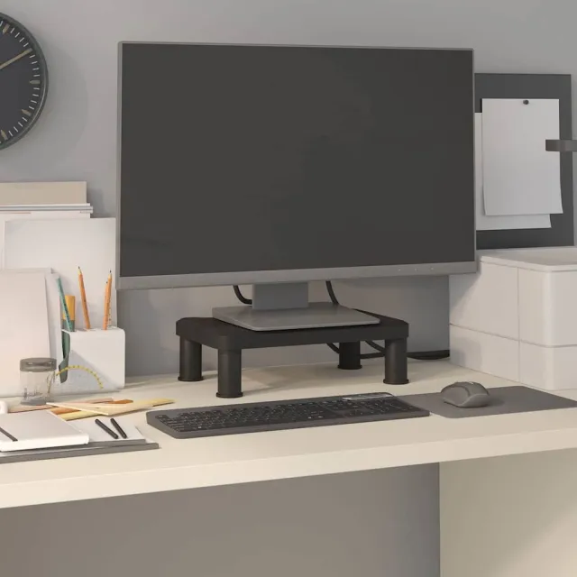 vidaXL Monitorstandaard 38x24x10,5 cm zwart, foto 2