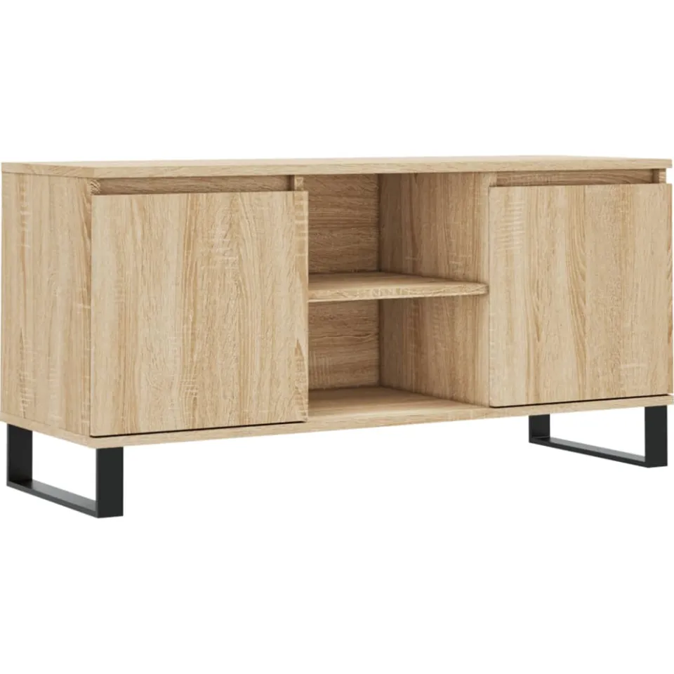 vidaXL Tv-meubel 104x35x50 cm bewerkt hout sonoma eikenkleurig, foto 3