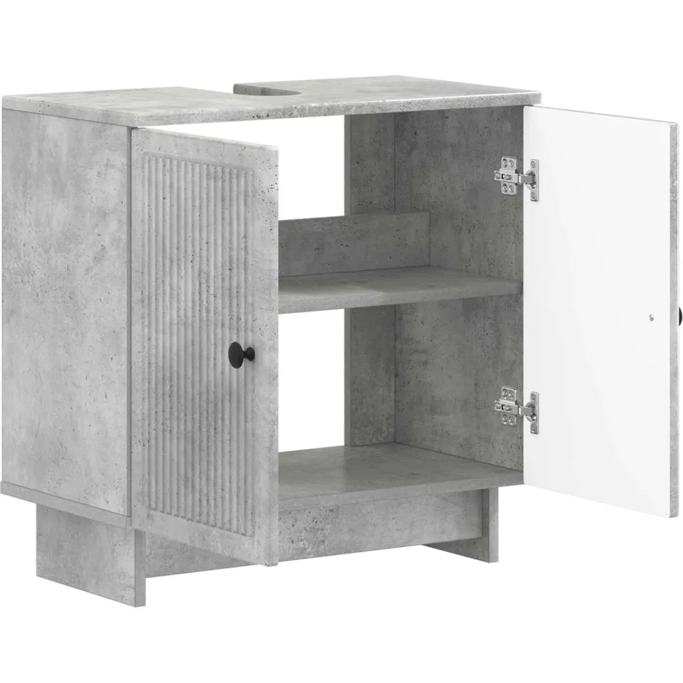 vidaXL Badkamer wastafelkast EDE Betongrijs 59,5 x 31,5 x 59 cm