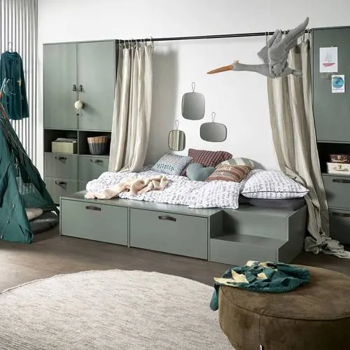 vtwonen Stage kinderbed met lades groen, foto 2