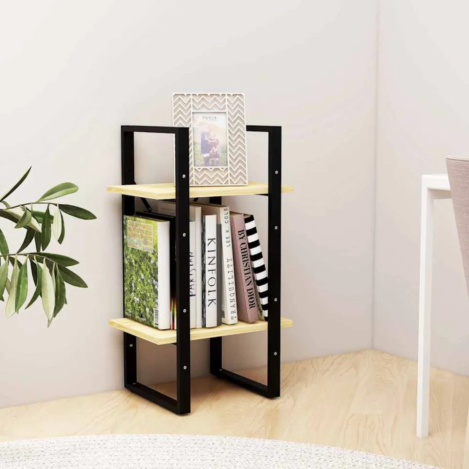 vidaXL Boekenkast met 2 schappen 40x30x70 cm massief grenenhout bruin, foto 2