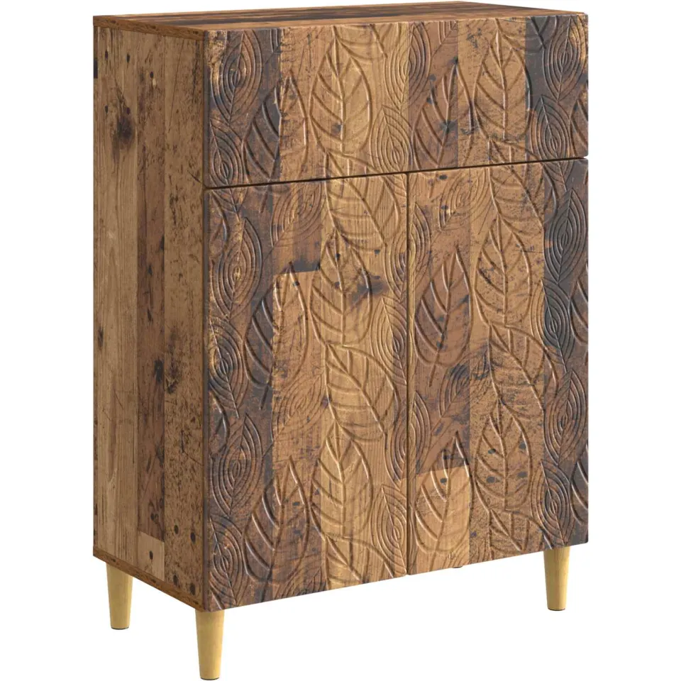 vidaXL Dressoir Oud hout 66 x 34,5 x 90 cm Bewerkt hout Bruin