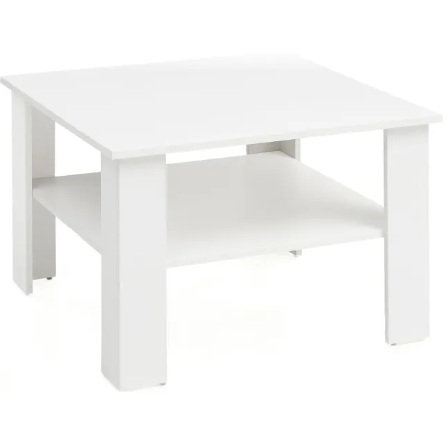 Sky Style salontafel WL5.834 Wit 60x42x60 cm Design houten tafel met plank | Salontafel Koffietafel | Salontafel Salontafel | Salontafel Stubentisch met opbergruimte | Woonkamer met tafel Bruin
