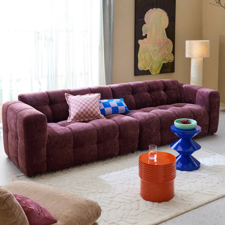NOUS Living 4-zitsbank Lina burgundy, foto 4