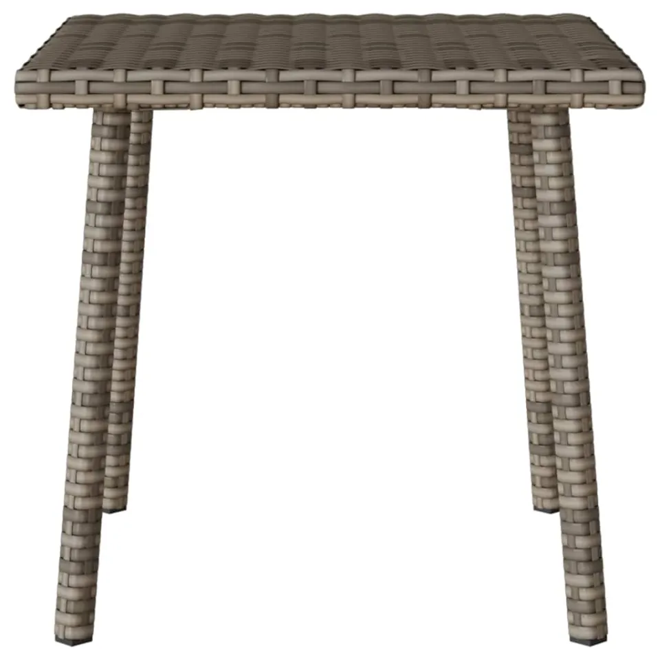 vidaXL Tuin salontafel rechthoekig 40x40x37 cm poly rattan grijs, foto 4