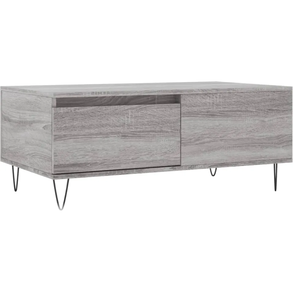 vidaXL Salontafel 90x50x36,5 cm bewerkt hout grijs sonoma, foto 3