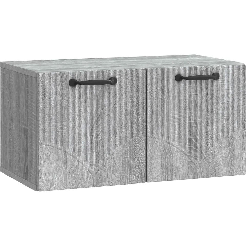 vidaXL Wandbeugel TV-kast Grijs sonoma 59,5 x 31 x 30 cm Bewerkt hout