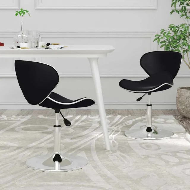 vidaXL Eetkamerstoelen 2 st kunstleer zwart, foto 2