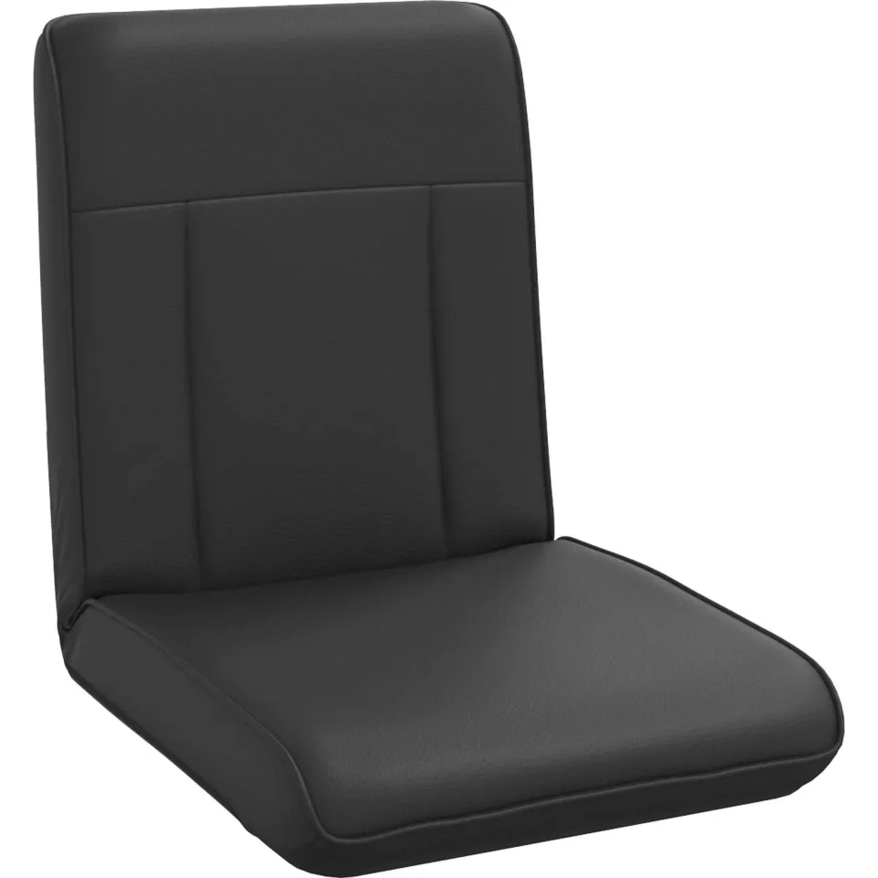 vidaXL Verstelbare vlo stoelen Zwart Kunstleer