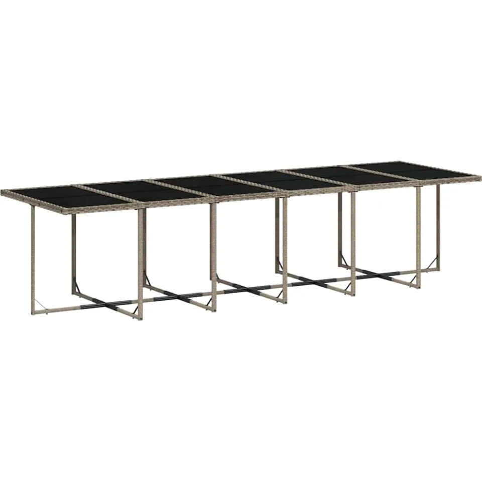 vidaXL 13-delige Tuinset met kussens poly rattan grijs, foto 3