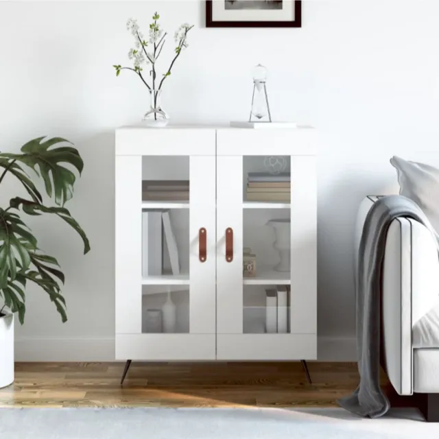 vida xl Dressoir 69,5x34x90 cm bewerkt hout wit