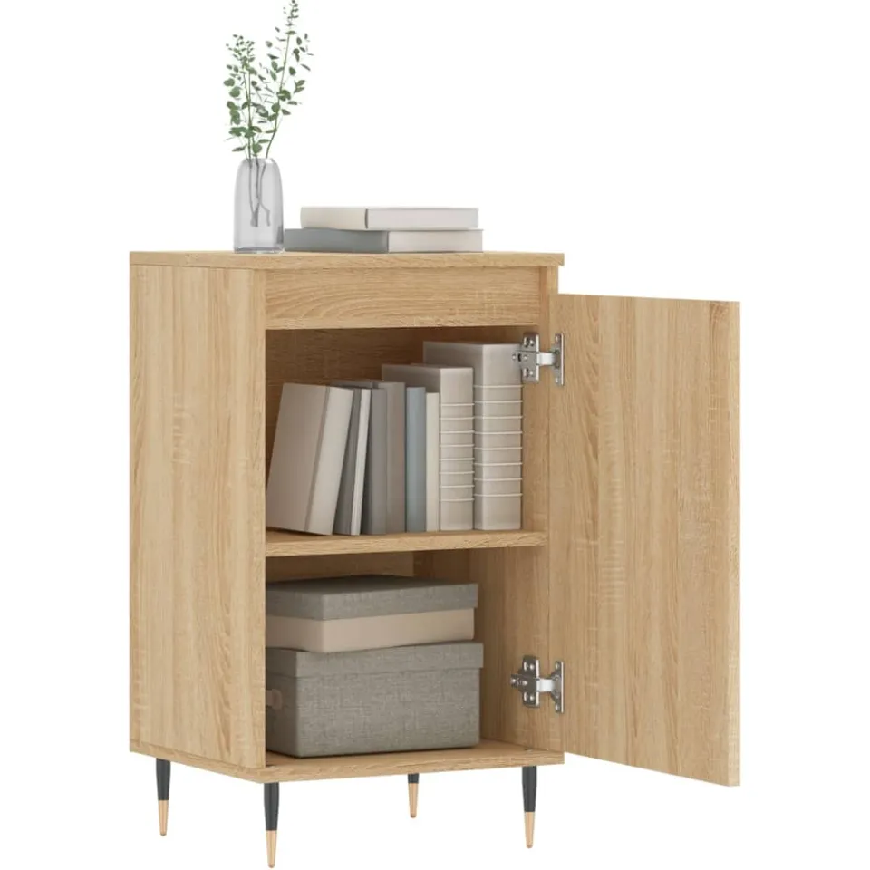 vidaXL Dressoir 40x35x70 cm bewerkt hout sonoma eikenkleurig, foto 4