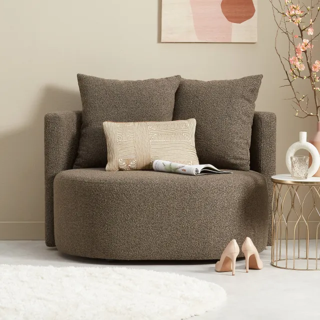 NOUS Living Joy loveseat bruin, foto 2