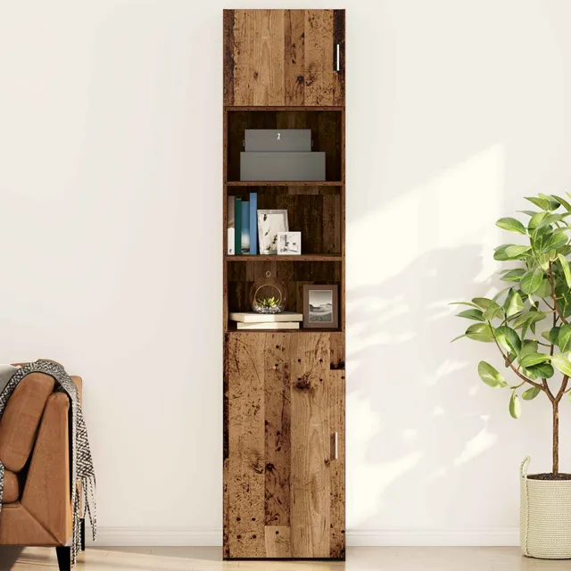 vidaXL Wandkast Oud hout 50 x 42.5 x 40 cm Bewerkt hout Bruin