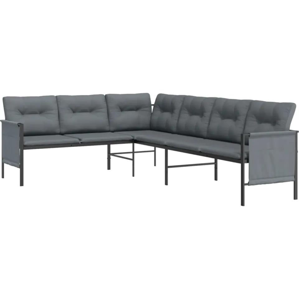 vidaXL 2-delige Loungeset staal antracietkleurig, foto 3