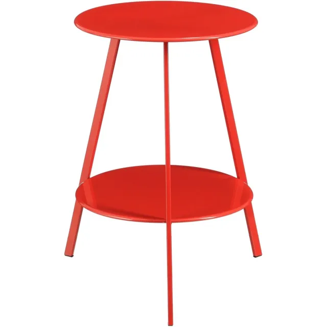 Mica Decorations Seatle Bijzettafel voor Buiten - H58 x Ø46 cm - Metaal - Rood
