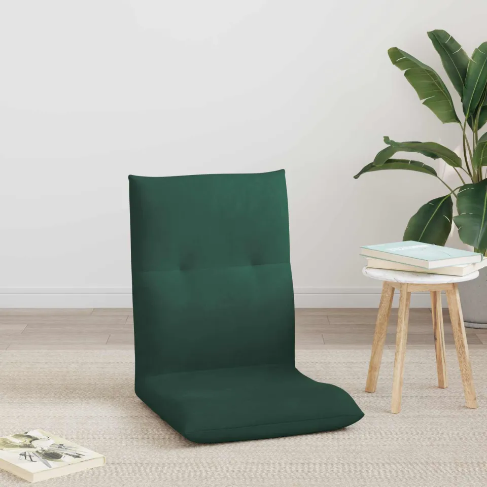 vidaXL Verstelbare vlo stoelen Donkergroen Fluweel groen, foto 3