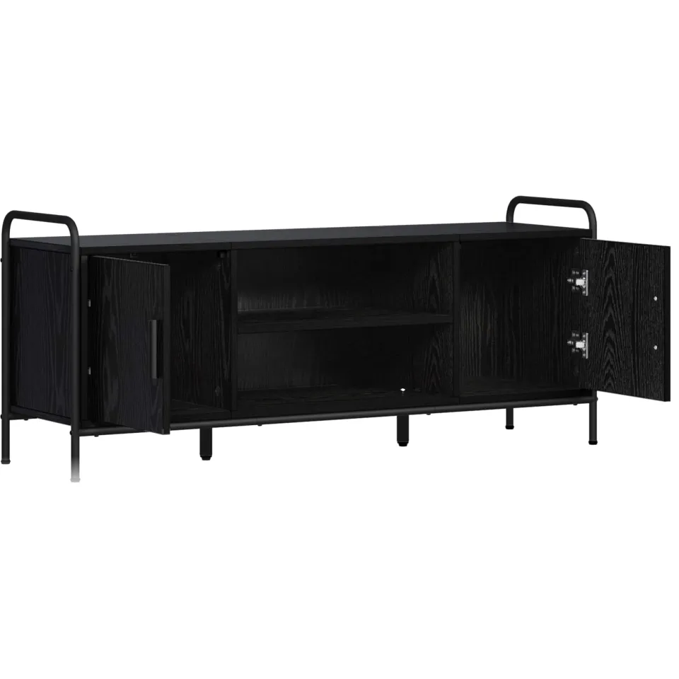 vidaXL Tv-meubel 119 x 33 x 50 cm Zwart eiken