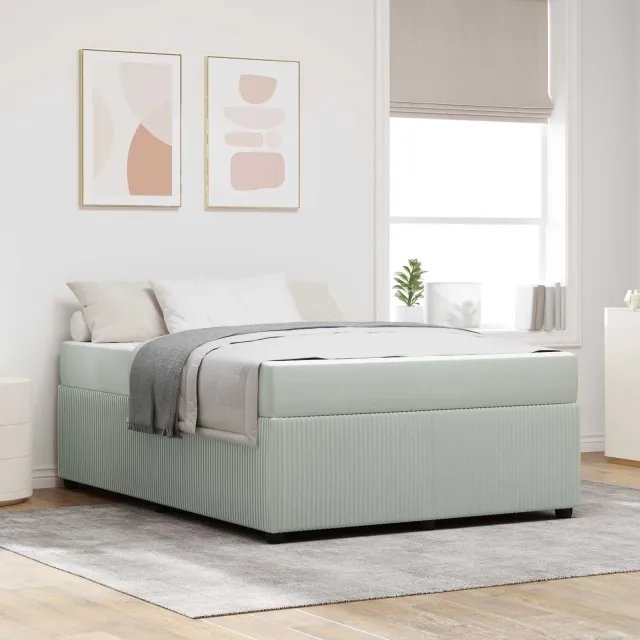 vidaXL Bedframe Lichtgrijs 160 x 200 cm Stof