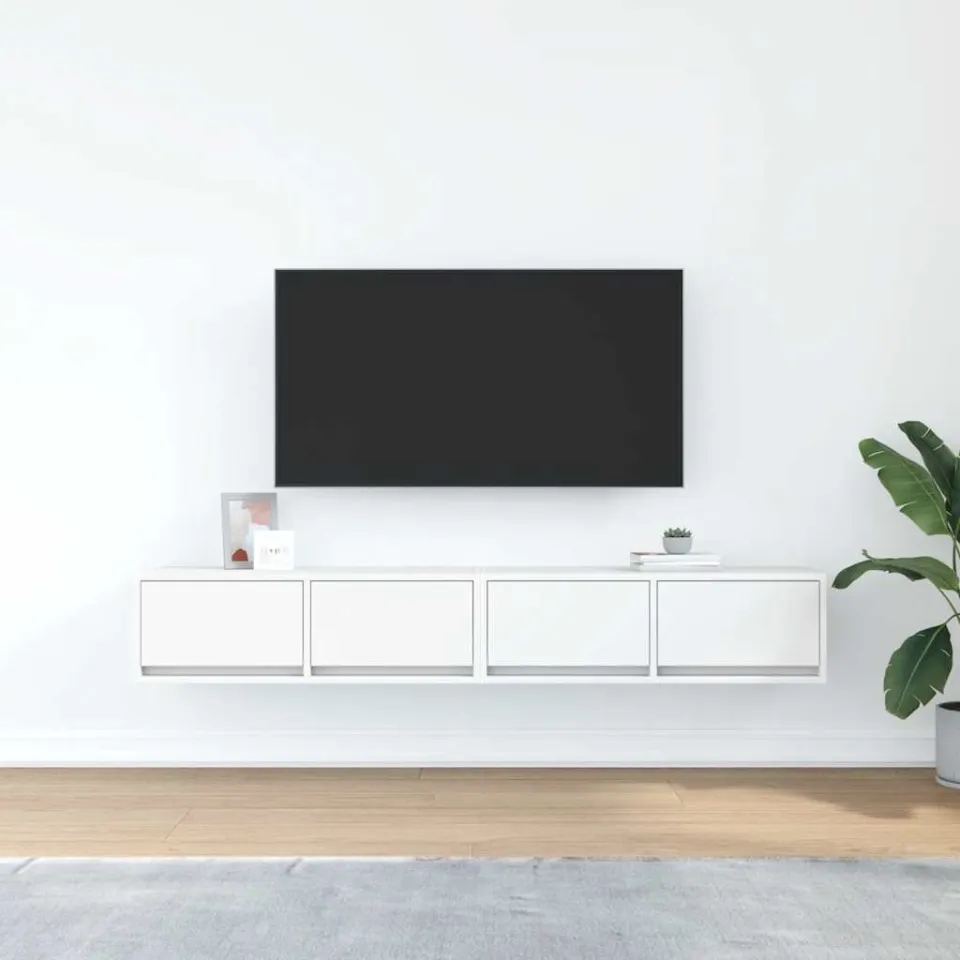 vidaXL Tv-meubelen 2 st 80x31x25,5 cm bewerkt hout wit, foto 4