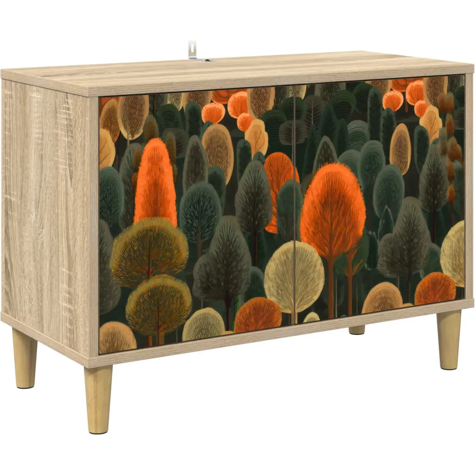vidaXL Tv-meubel ZAANDAM 69 x 33 x 50 cm Sonoma Bewerkt hout bruin, foto 3