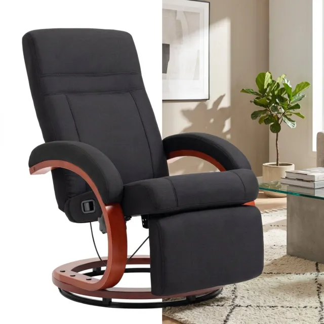 GranMaison Relaxfauteuil - Relaxzetel - Relaxstoel - Fauteuil - Stoel - Met armleuning - Voor één Persoon - Fluweel - Zwart
