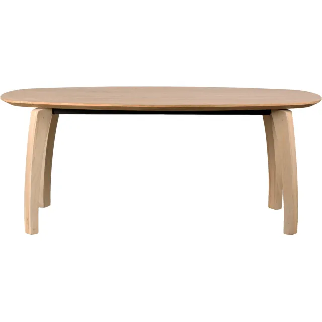 Lewis & Loft Bureau Luna - Deens ovaal - FSC mangohout - 220x110 cm - Naturel Lichtbruin