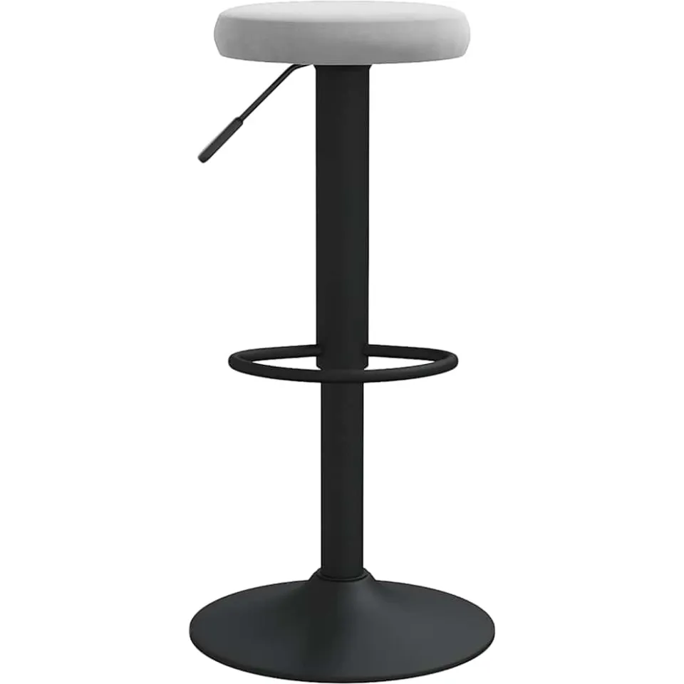 vidaXL Barkrukken 2 st fluweel lichtgrijs