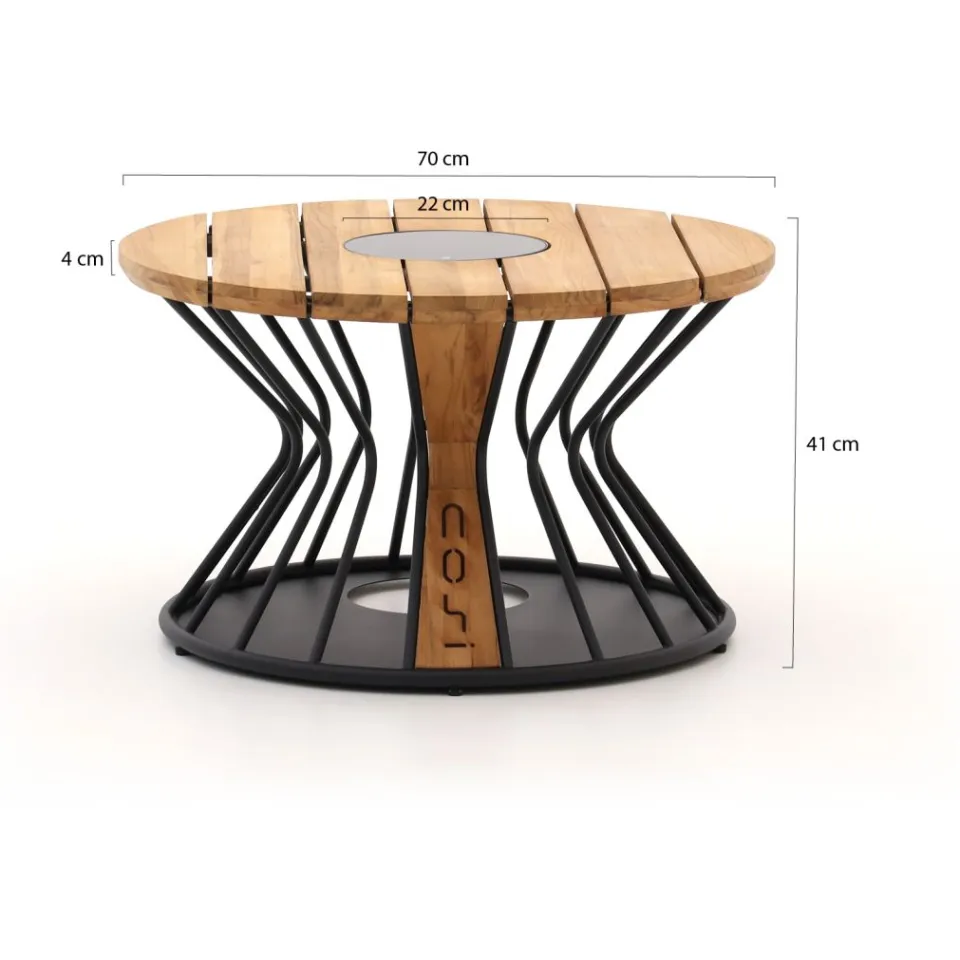 Cosi Cosilumia Bijzet tuintafel set ø70cm (h:41cm)/ø52cm (h:60cm)