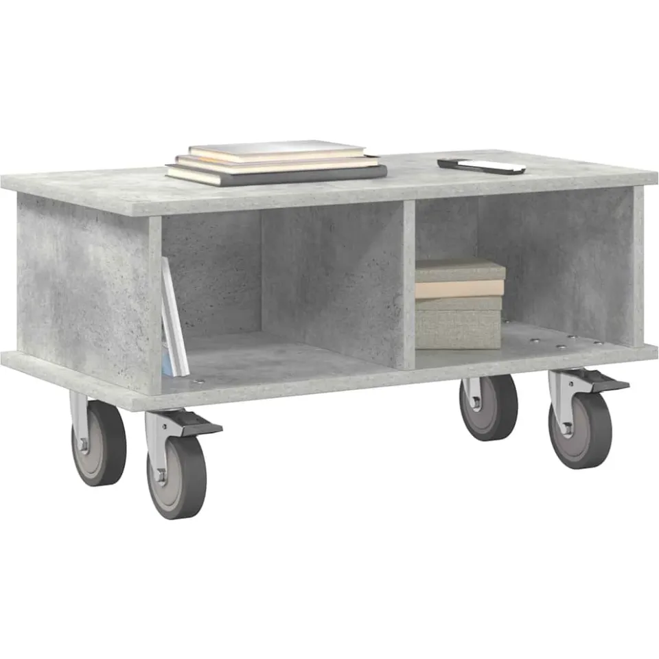 vidaXL TV-standaard 68,5 x 35 x 35 cm Beton Grijs Bewerkt hout