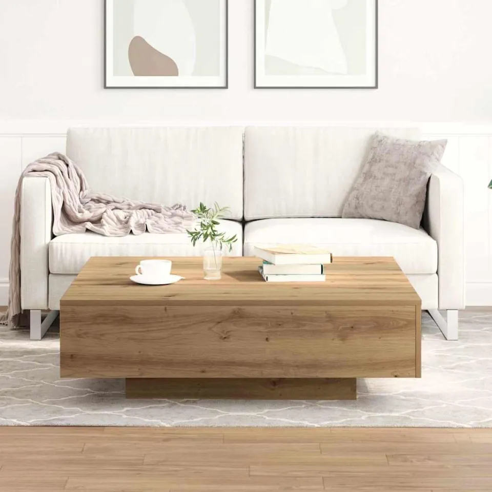 vidaXL Salontafel Artisan Eiken 100 x 100 x 31 cm, foto 4