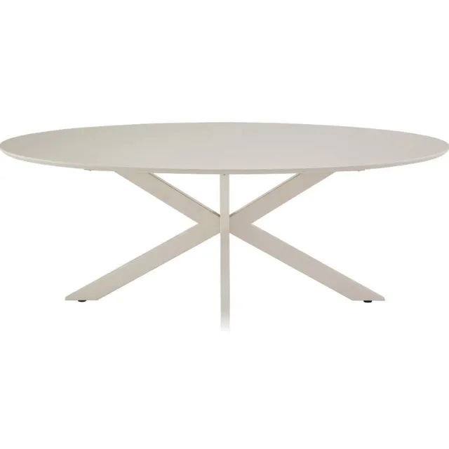 Giga Meubel Eettafel Gimo - Ovaal Beige HPL - 200x100x76cm
