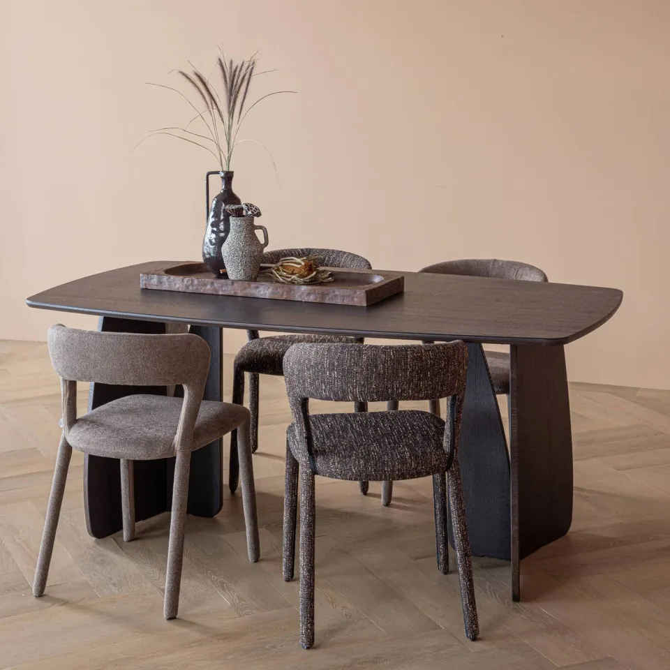 WOOOD Veere Eettafel - Massief Eikenhout - Naturel - 180 x 100, foto 2